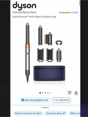 Dyson Multi-Styler Set in Silver and Copper with Navy Case